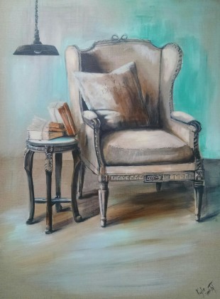 French linen chair