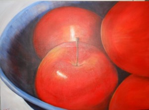 "Cruncy Apples" Size 75cm x 100cm