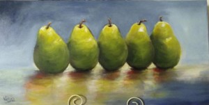 "Row of pears" 90cm x 45cm
