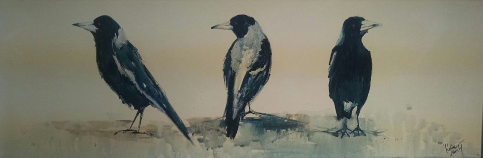 Which way magpies $350 size 100cm x 50cm