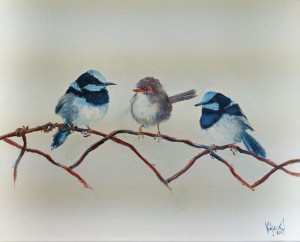 Wrens on a wire