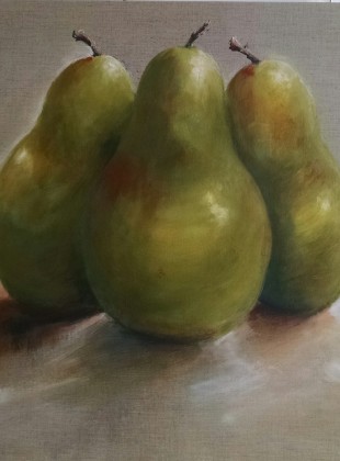 "Pears on linen" $580