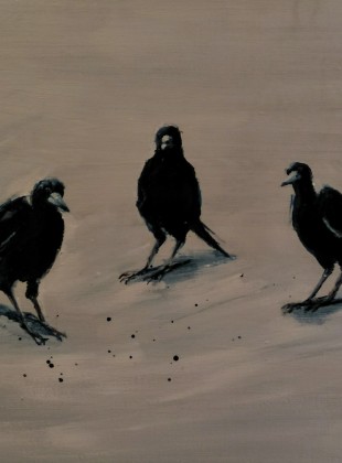 Magpies painting for sale
