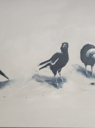 Magpies painting for sale